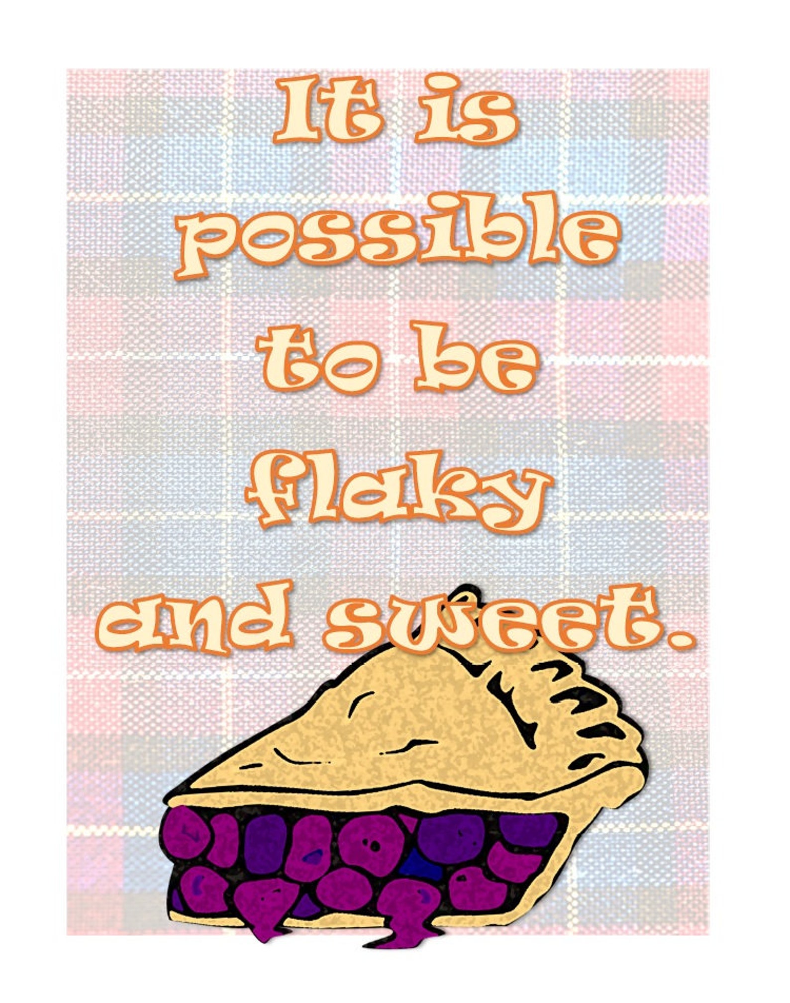 Pies print funny saying Printable download Home décor wall Etsy