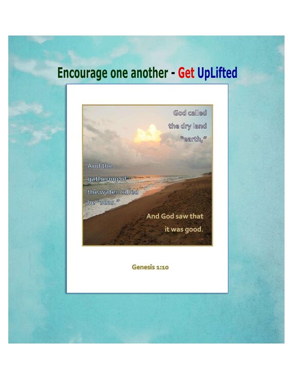 Bible Verse Printable - It was good - Genesis 1:10 (KJV) for your den, or living room areas. 2 designs are included with your purchase.