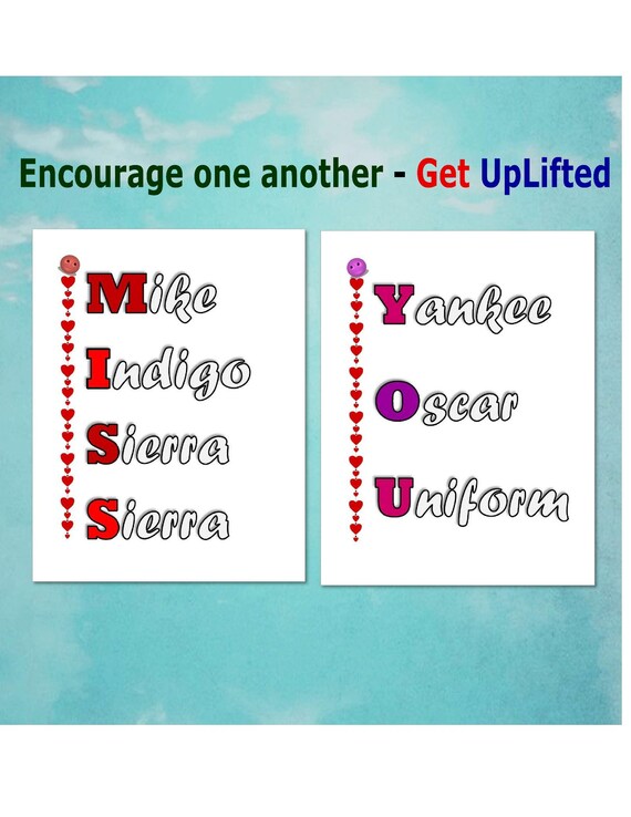 nato phonetic alphabet miss you printable for your etsy