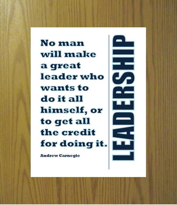 Motivation 2 Teamwork Andrew Carnegie Business Magnate Famous Quote Poster Print