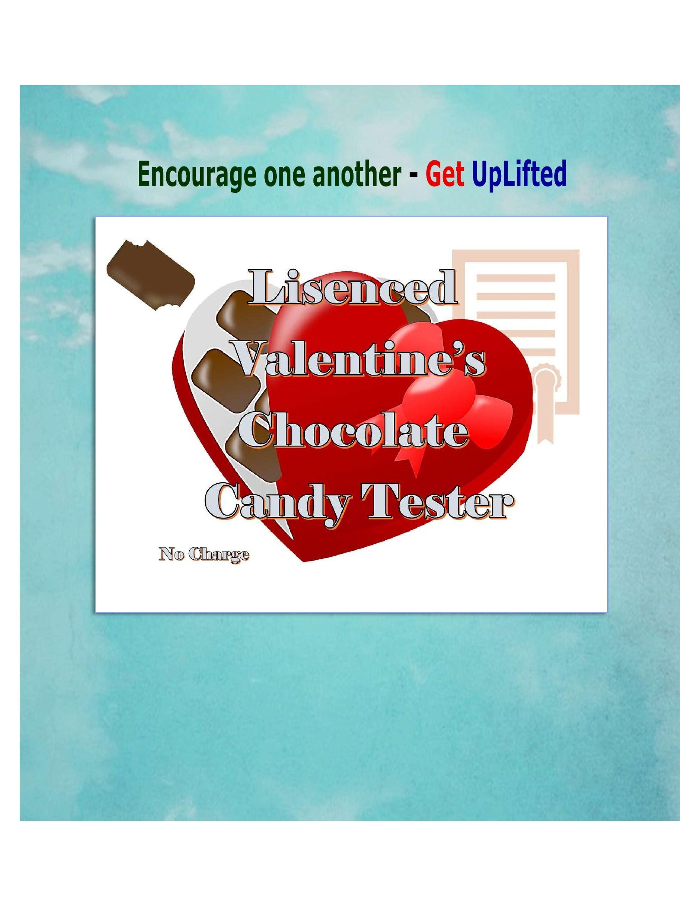 Valentine's Day Funny Printable Licensed Valentine's Day Candy Tester ...