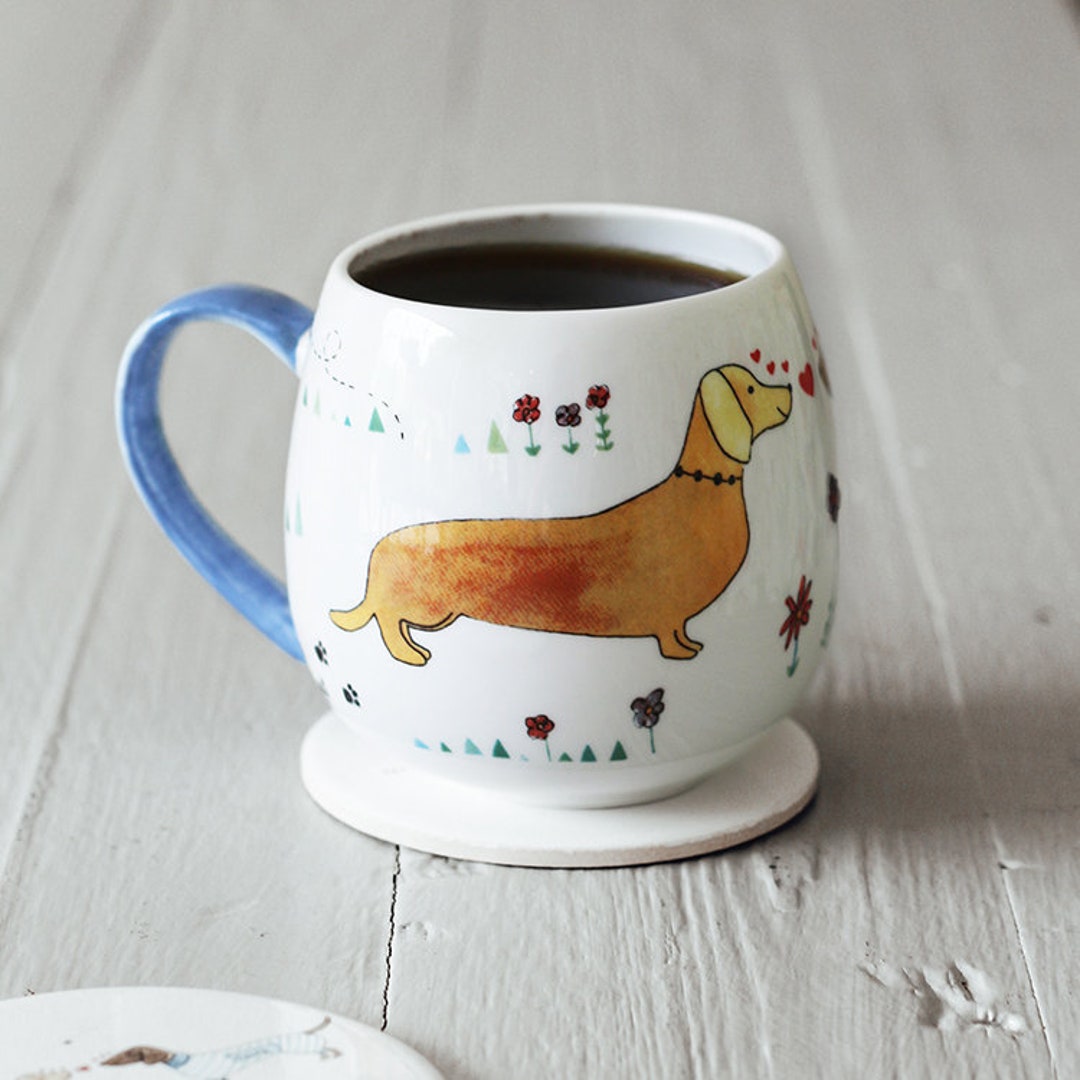 Sausage Dog Mug, Gift Idea Dog Owner, Dachshund Art, Dachshund Mum Gift
