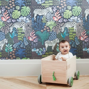 A4 Sample Zebra Wallpaper, Safari Wallpaper, Zebra Animal Print for Nursery, Zebra Nursery Art, Zebra Nursery Wallpaper, Jungle Nursery