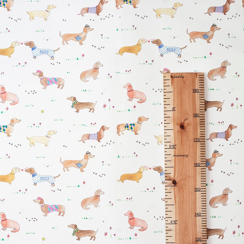 Personalised Sausage Dog Wallpaper - Etsy