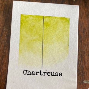 Chartreuse. Handmade, ecological and non-toxic handmade watercolors.