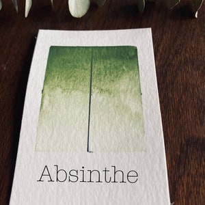 Absinthe. Handmade, ecological and non-toxic watercolors.