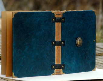 Large blank grimoire measuring 25cm x 21cm, with 80 to 204 pages, Tree of Life grimoire in multiple colors