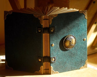 A6 size blank waxed paper grimoire, tree of life grimoire in various colors