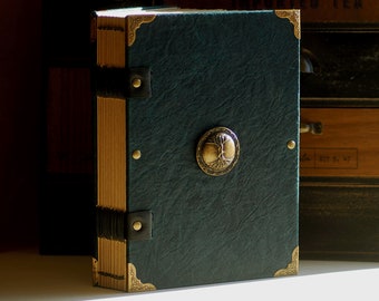 A5 size blank waxed paper grimoire with 200 pages, a beautiful Christmas gift, tree of life grimoire in several colors
