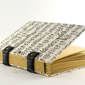 Quaderno da viaggio per uomo o donna, regalo originale di San Valentino sul tema della musica, carta kraft, quaderno