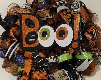 BOO! Halloween wreath