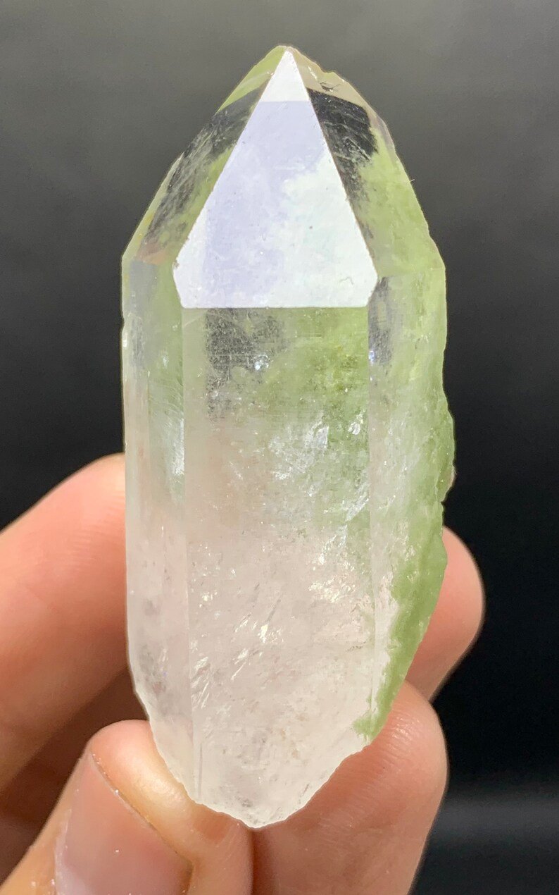 35 Grams Natural Chlorine Inclusion Quartz Crystal From Skardu Mine