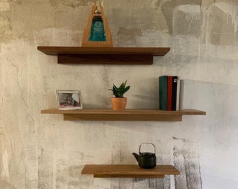 Modern Floating Shelves - In oak and walnut, Moderne Schweberegale - In Eiche und Nussbaum