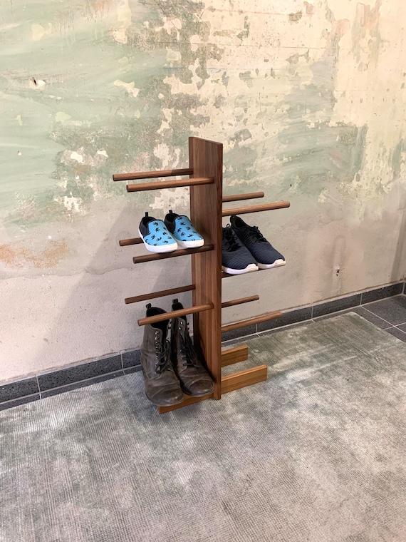 Floating Sneakers Shoes Display, Wooden Shelves, Birch Plywood