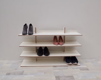 The Japanese - Shoe Stand, Schuhregal, Weiss White, Black schwarz, Shoe Rack, Schühstand, Shoe Storage, Up to 6 levels!