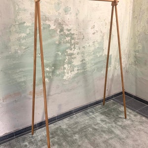 Minimal Oak Clothes Rack: Modern Clothes Stand - Etsy