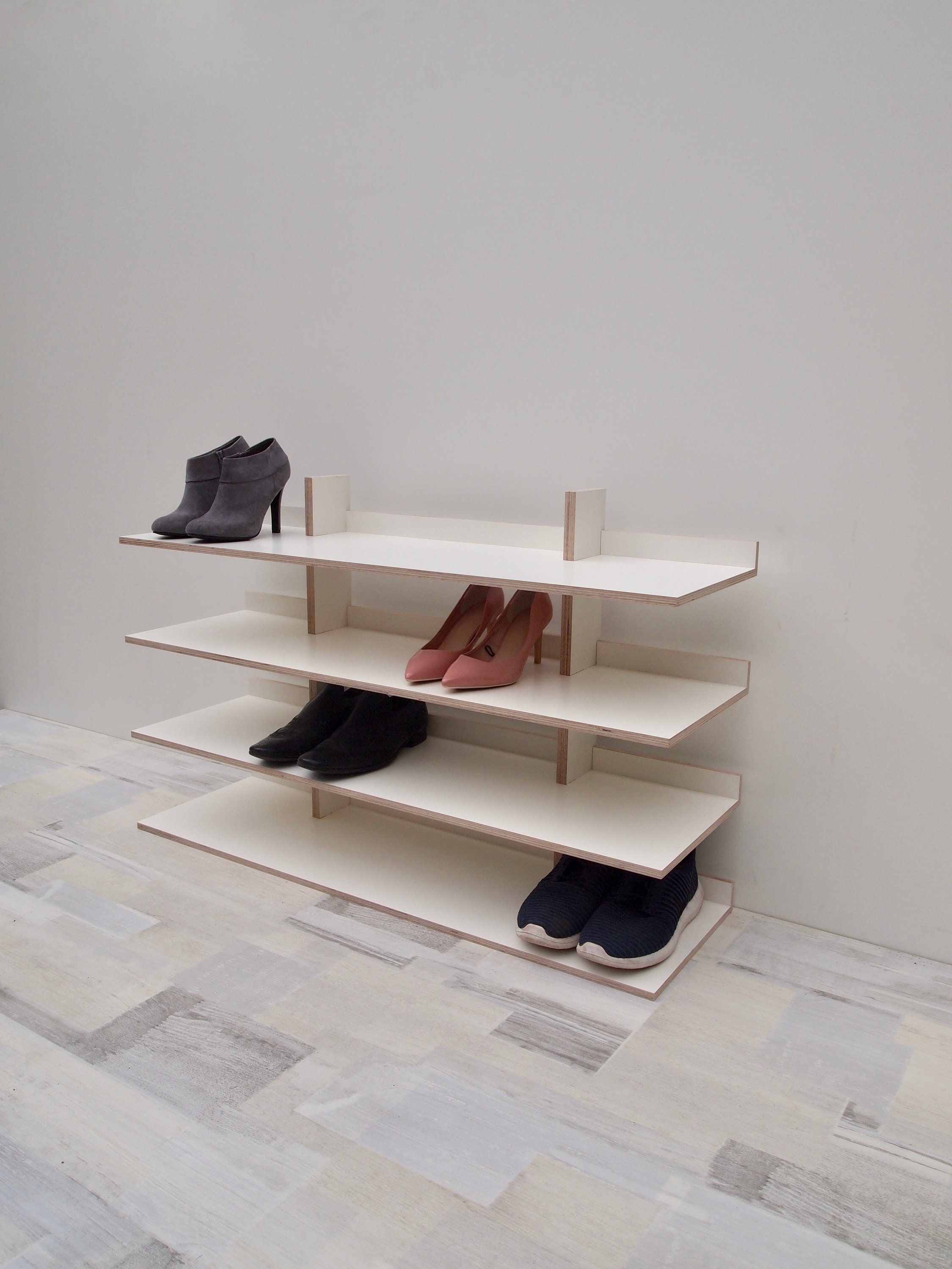 The Japanese Shoe Stand Schuhregal Weiss White Black Etsy Canada