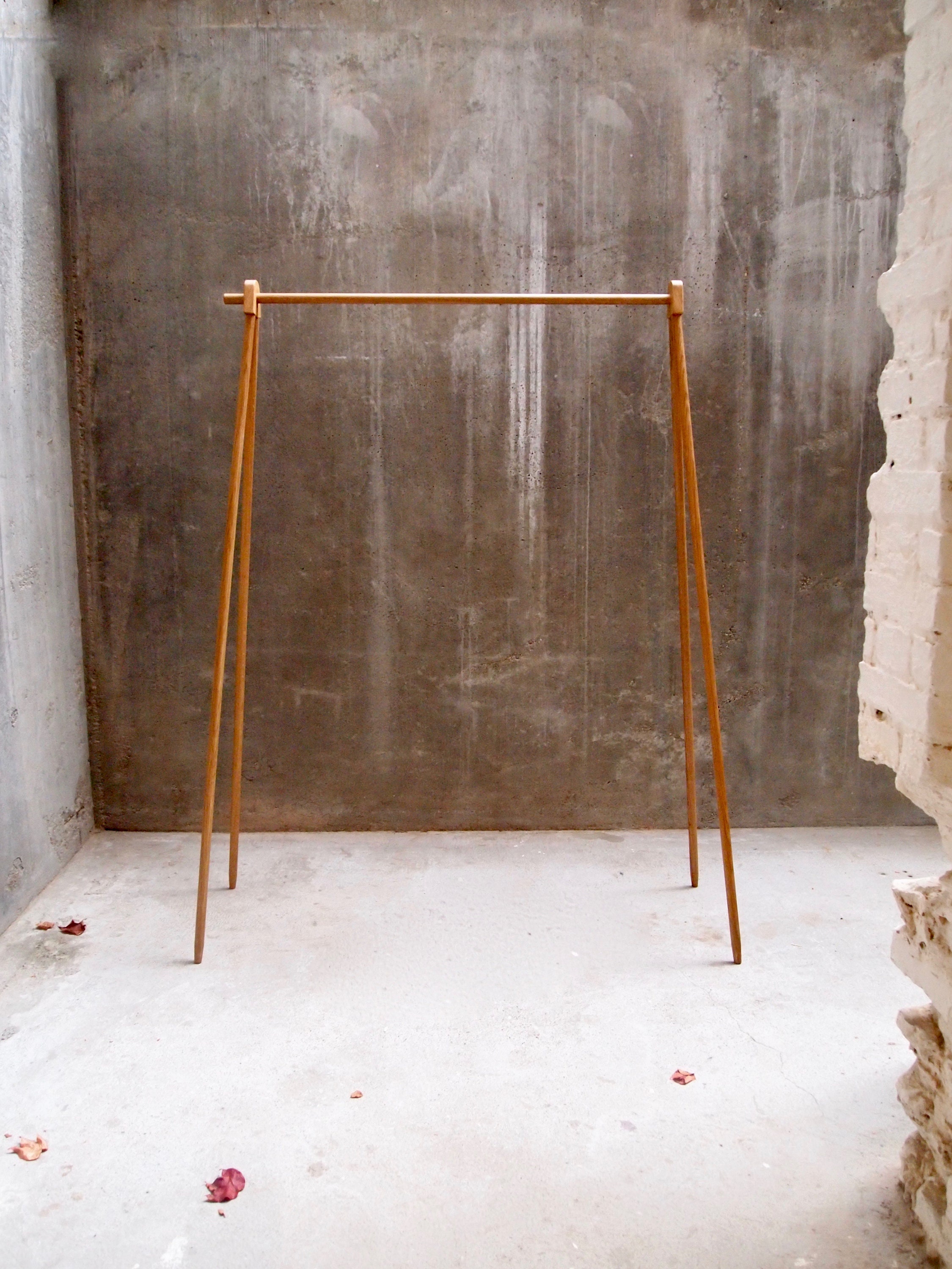 Minimal Oak Clothes Rack: Modern Clothes Stand - Etsy