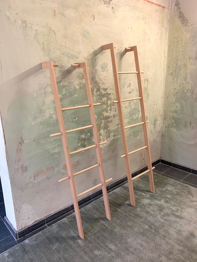 The TB.3.2 Kleiderleiter Clothes Ladder Holzleiter Handtuchhalter Stummer Diener Gifts for Him Kleiderständer 160/180cm image 10