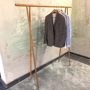 KL.2.2 160cm, Minimal Kleiderständer, Appendiabiti, Eiche-Rovere-Nussbaum-Noce-Camicia Stand-Appendiabiti immagine 4