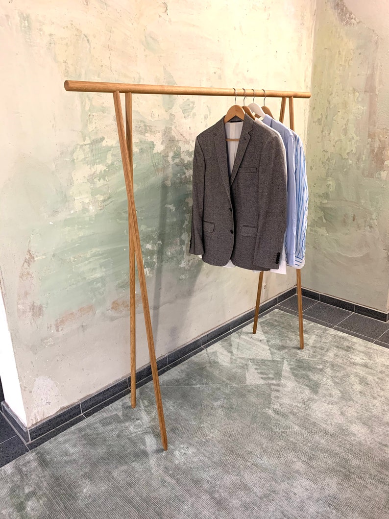 KL.2.2 160cm, Minimal Kleiderständer, Appendiabiti, Eiche-Rovere-Nussbaum-Noce-Camicia Stand-Appendiabiti immagine 4