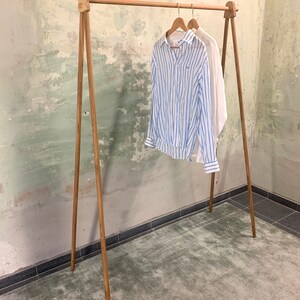 Minimal Oak Clothes Rack: Modern Clothes Stand - Etsy