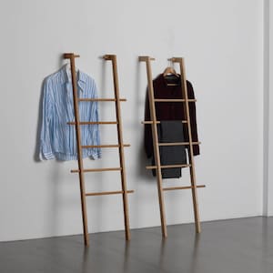 The TB.3.2 Kleiderleiter Clothes Ladder Holzleiter Handtuchhalter Stummer Diener Gifts for Him Kleiderständer 160/180cm image 1