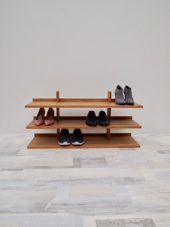 The Japanese Eiche Schuhregal Oak Shoe Stand Oak Shoe Etsy