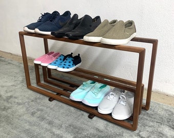 Schuhregal - Minimal - Étagère à chaussures - Support à chaussures - Designer - Rangement à chaussures - Étagère à chaussures pour famille et enfants