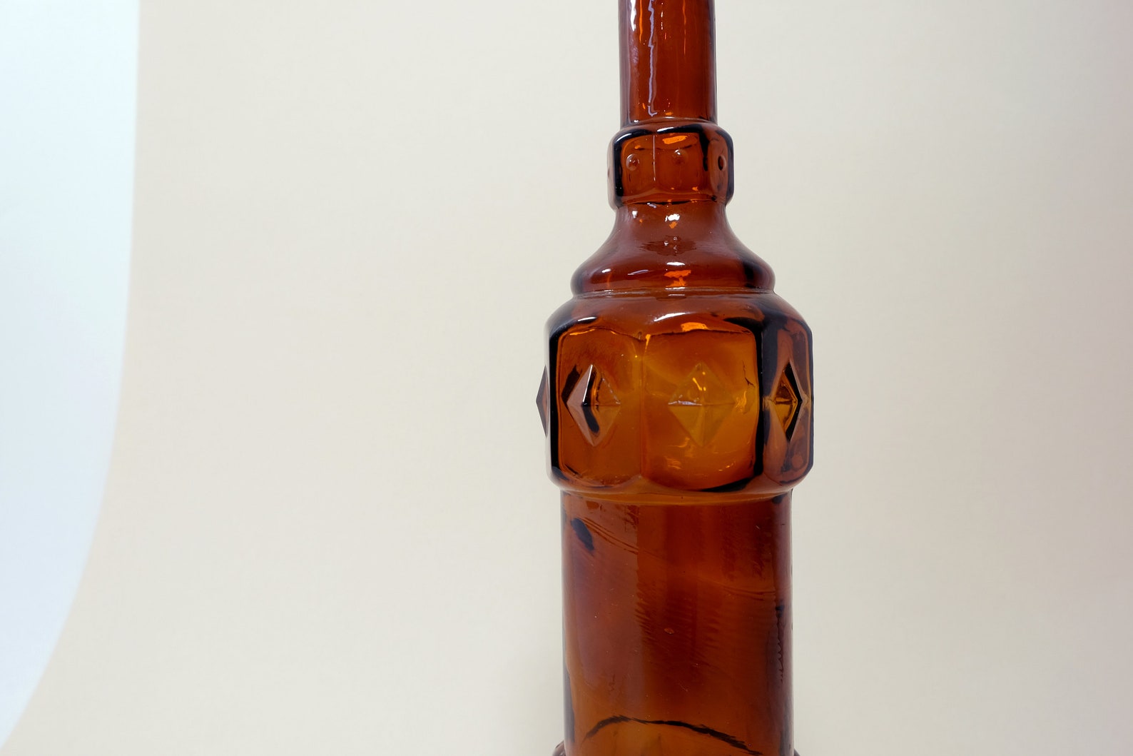 Brown Tainted Glass Bottle French Vintage Ornament Etsy