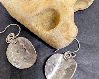 Hammered Curved Aluminum Earrings