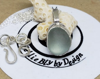 Seaglass and Sterling Silver Necklace