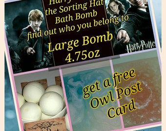 Harry Potter the Sorting Hat Bath Bomb - find out which house is your's ! Lush You Choose your scent !Large Bomb 4.75oz very intensive