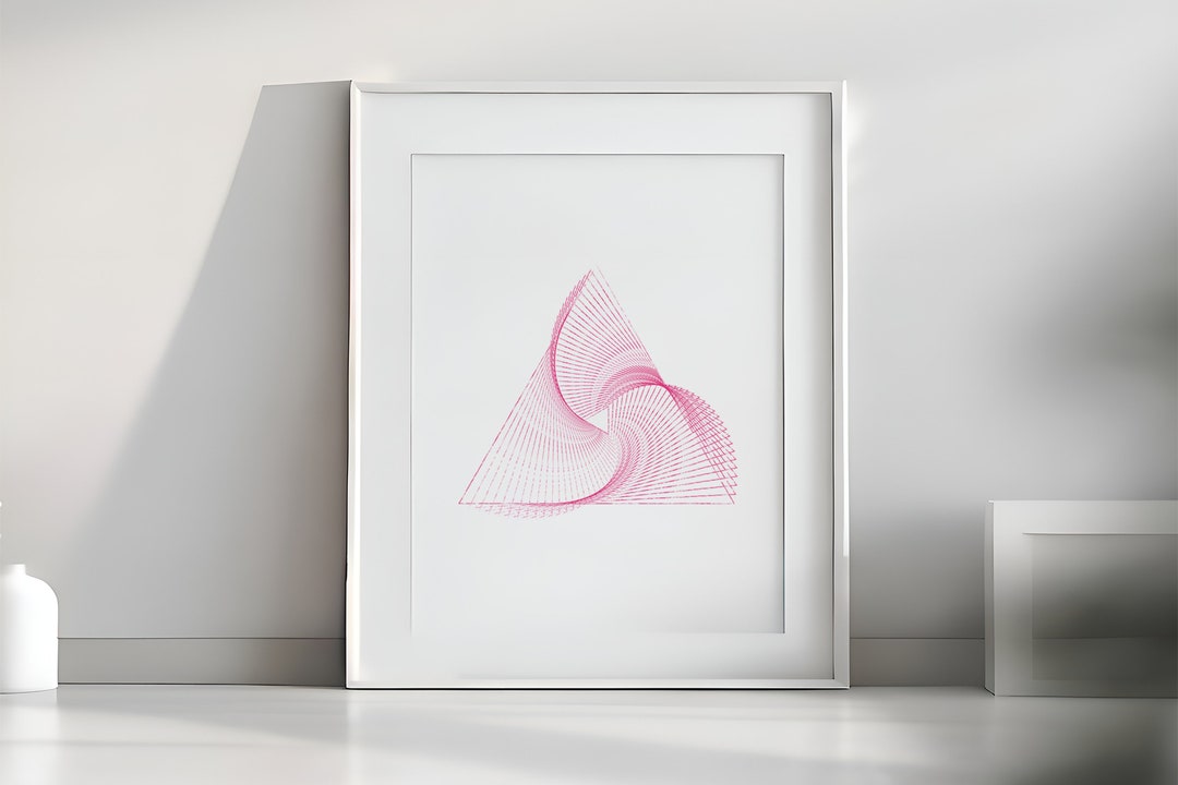 Triangle Geometric Wall Decor Printable Minimalist Design Etsy