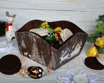 boîte de rangement de gants de noël, boîte à bonbons en fer-blanc, boîte de  bonhomme de neige de noël, boîte organisateur de thé, décoration de noël