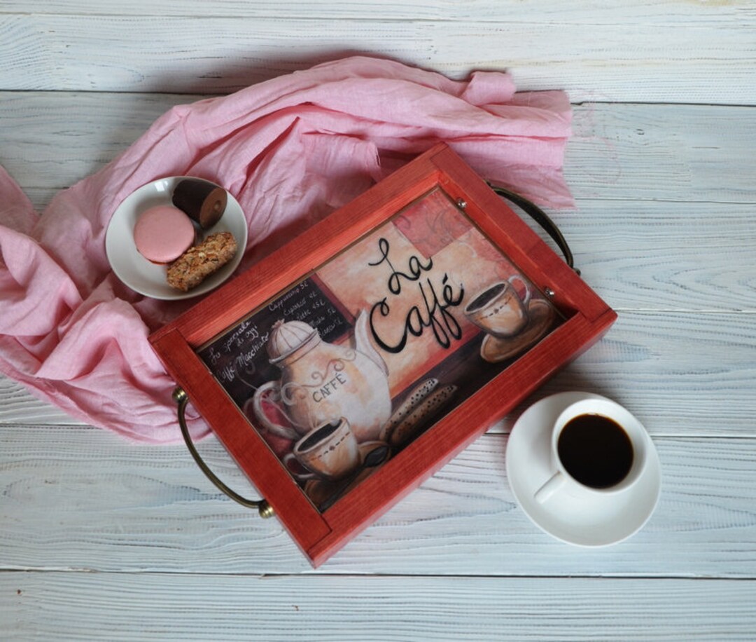 Wooden Coffee Tray Wooden Serving Tray Wooden Tee Tray Home Etsy
