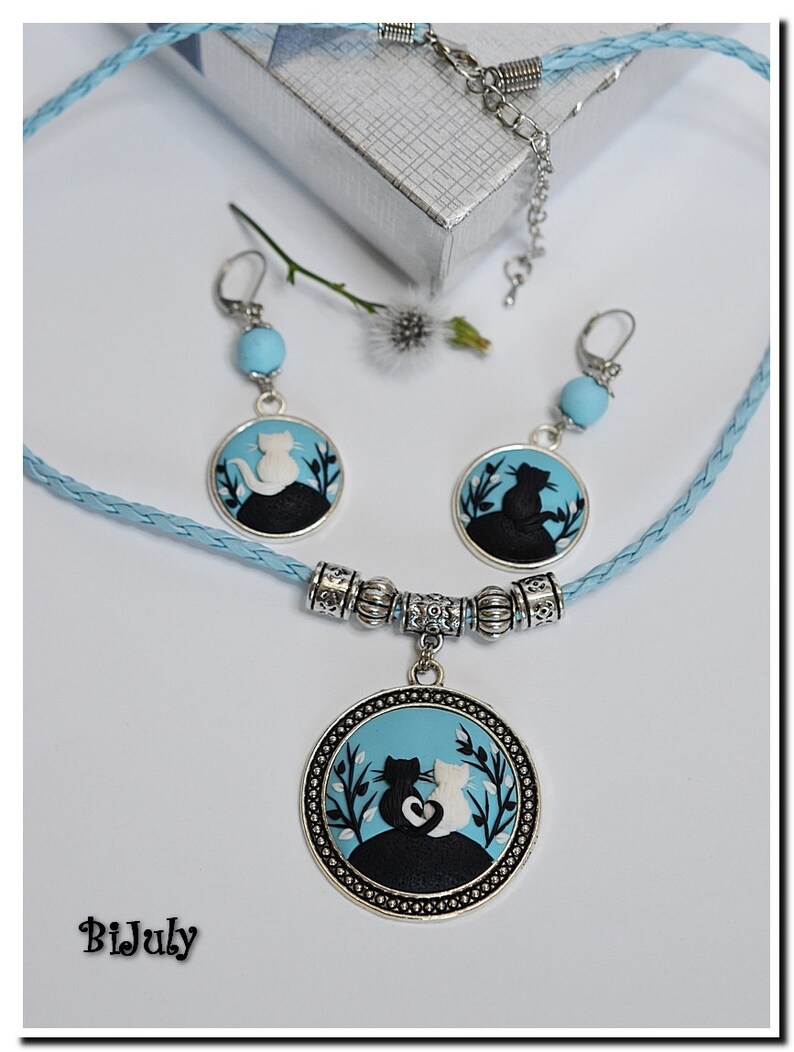 Handmade Pendant Lovely Cats Necklace Jewelry Necklace Etsy