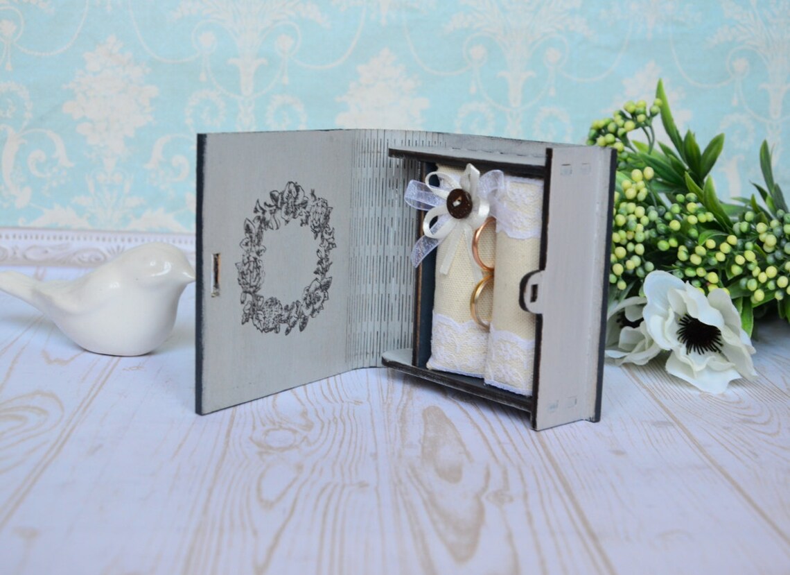 Proposal Box Engagement Box Wedding Ring Box Ring Book Box Etsy