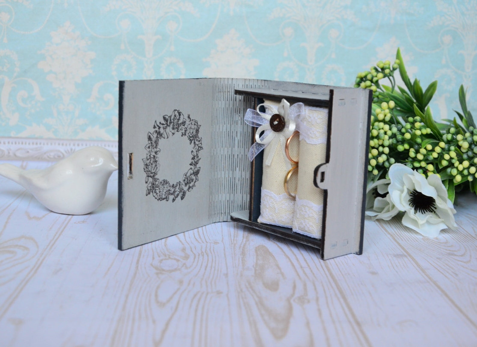 Proposal Box Engagement Box Wedding Ring Box Ring Book Box Etsy