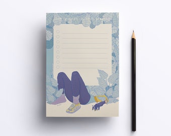 notepad "slow progress is still progress" - to do list slowness - illustrated shopping list - NB-A6-100
