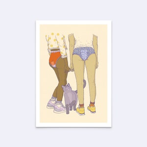 art print "pinky promise rainbow" - queer art - sapphic poster - D-A5/A4/A3-126