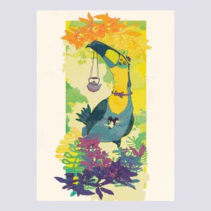 Kunstdrukset "Toucan Friends" - Toekanposter - Vogelposter - D-A5/A4/A3-161&162