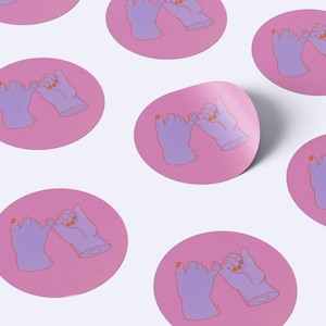 Sticker "pinky swear" -  feministischer Aufkleber - queer art sticker - feminist sticker - vegane Sticker - matt - S-R-107