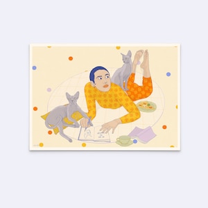 Kunstdruck "cat person" - cat mom Poster - Plakat all cats are beautiful - feministischer Druck - D-A5/A4/A3-103