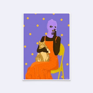 Kunstdruck "picture day" - feministisches Poster - queer art print - Feminismus Wandkunst - Balaclava Illustration - riot - D-A5/A4/A3-125