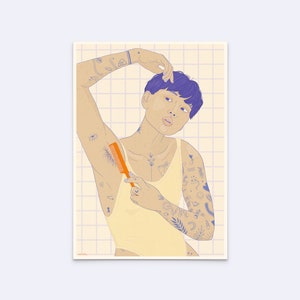 Kunstdruck "self care is love" - queer art - feministisches Poster - Plakat body positivity - Druck self love - empowerment - D-A5/A4/A3-130