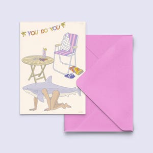 Postkarte "you do you" - feministische Karte - Grußkarte self-love - Postkarte enjoy yourself  - mit   Umschlag - PK-A6-161