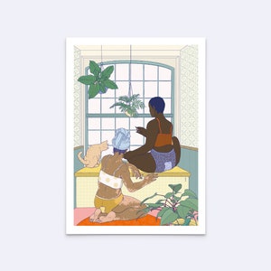 art print "home is not a place" - feminist print - queer art poster - sapphic illustration - D-A5/A4/A3-117