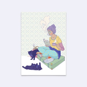 Kunstdruck "everyday commute", neue Farben! - Plakat Pendeln - Reisen Poster - Illustration Guten Morgen - D-A5/A4/A3-104