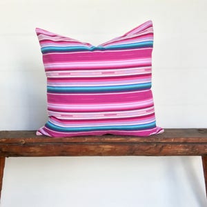 Pink Saltillo style  Euro size boho pillow cover